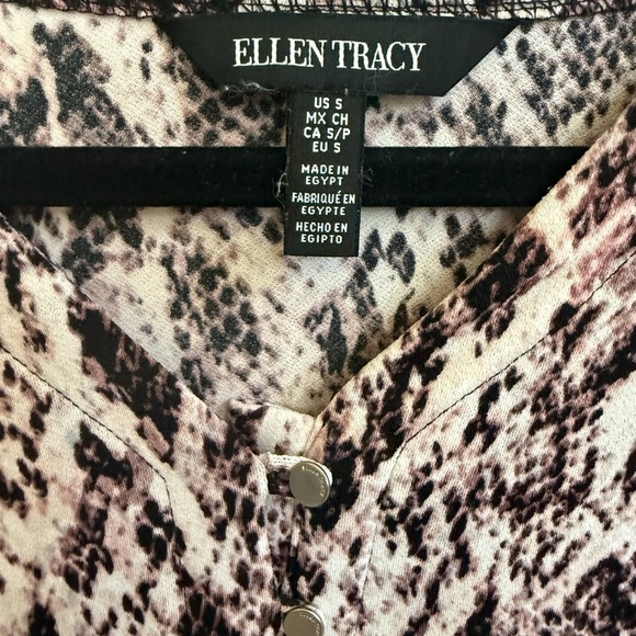 Ellen Tracy Snake Skin Pattern Blouse - Picture 4 of 5